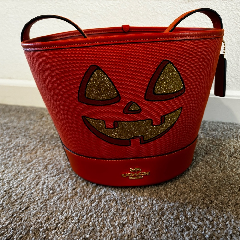 Coach Vibrant Red Bucket Bag